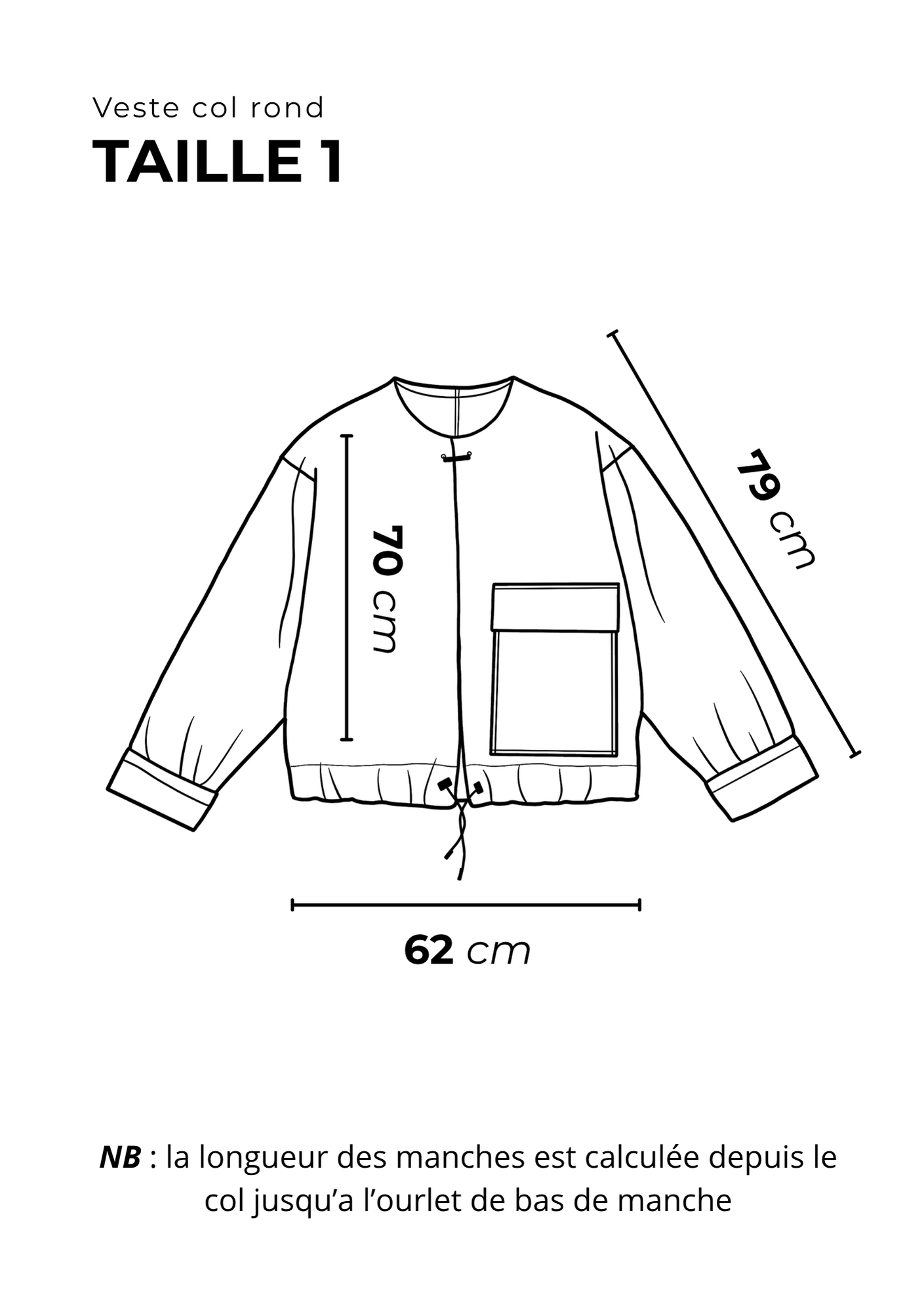 LA VESTE COL ROND (ATELIER)