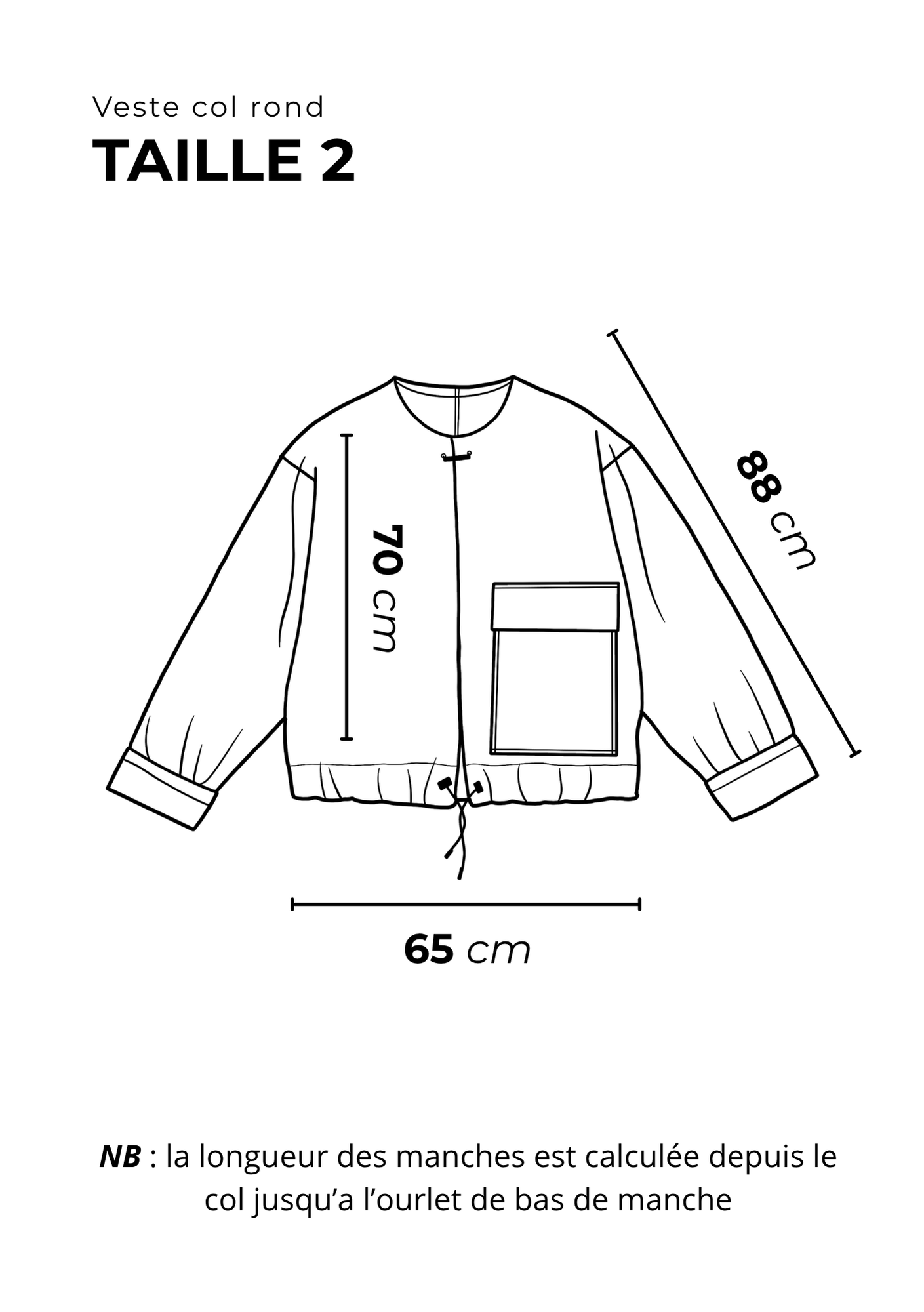 LA VESTE COL ROND (ATELIER)