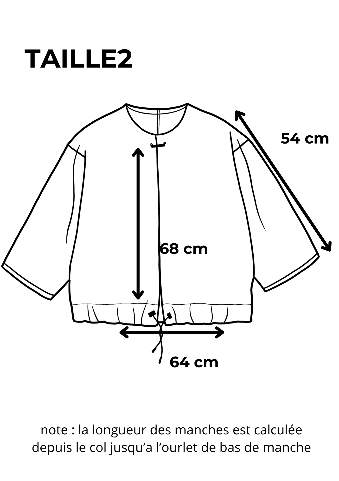 LA VESTE COL ROND 3/4