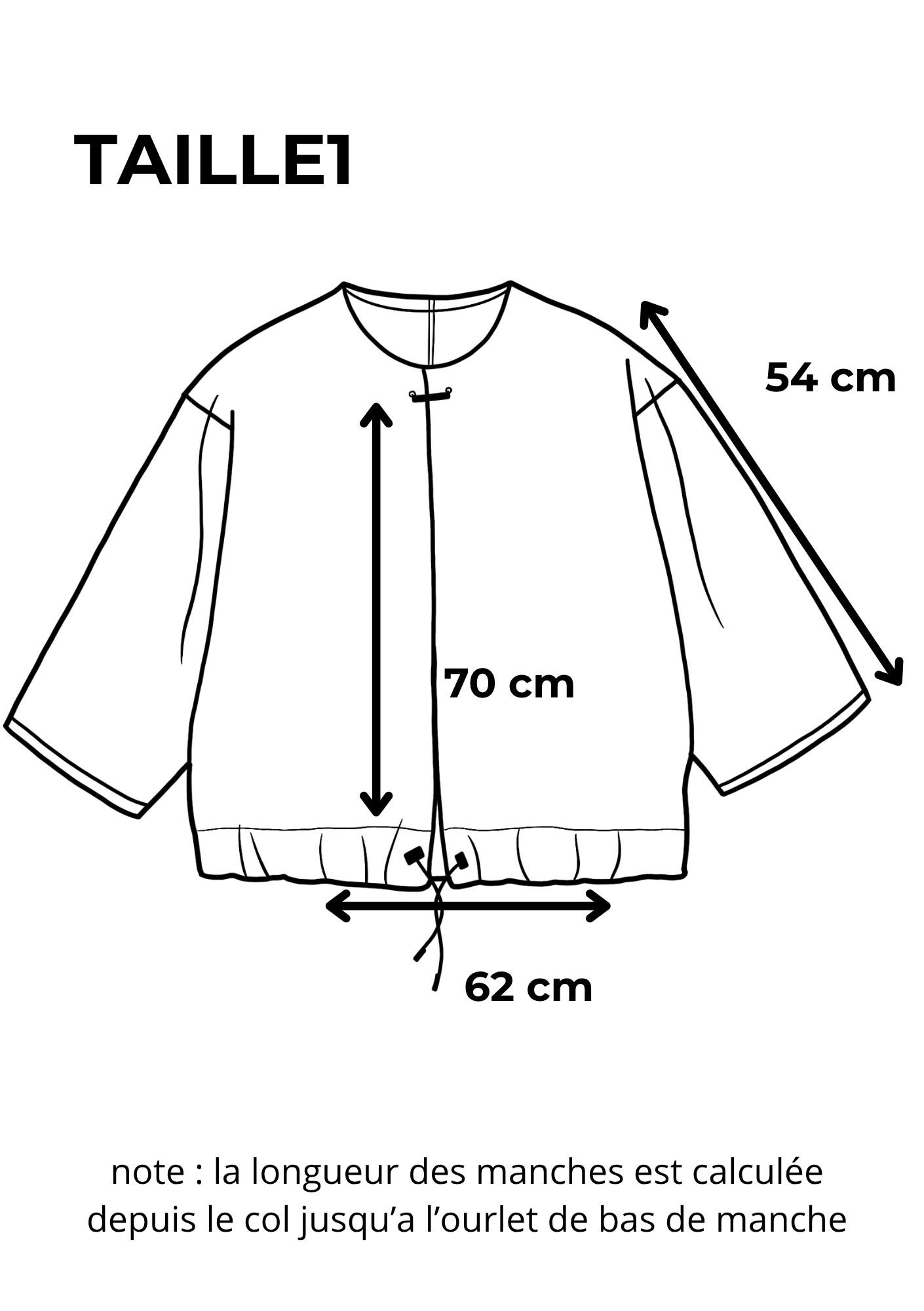 LA VESTE COL ROND 3/4