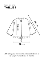 LA VESTE COL ROND 3/4 ( Relief)