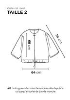 LA VESTE COL ROND 3/4 ( Relief)