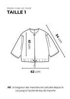 LA VESTE CROP COL ROND 3/4