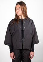 LA VESTE CROP COL ROND 3/4 (ATELIER)